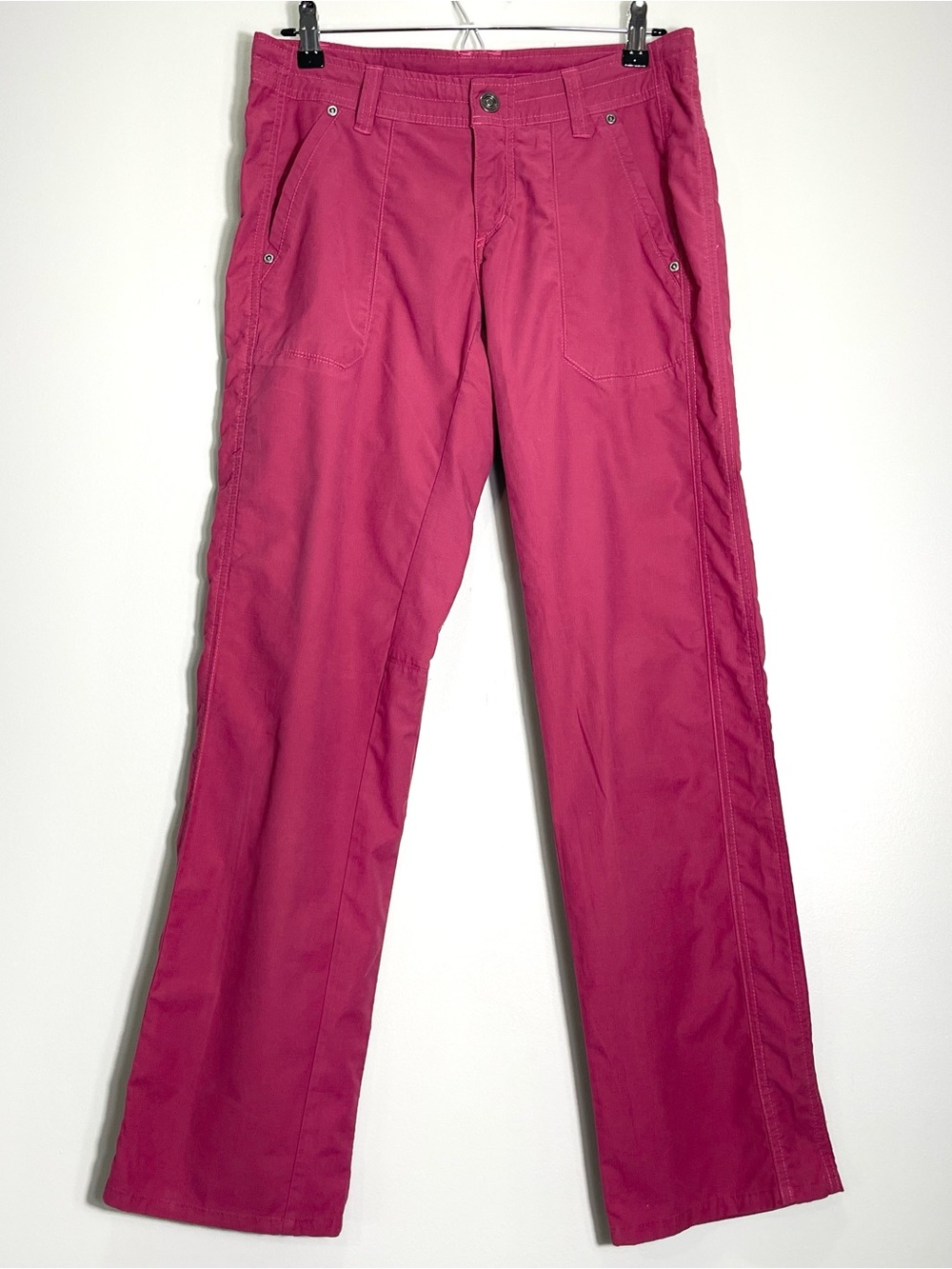 KUHL Women Cotton Nylon Red Pink Pants Outdoor Hiking Stretch Sz. 6 Short Petite
